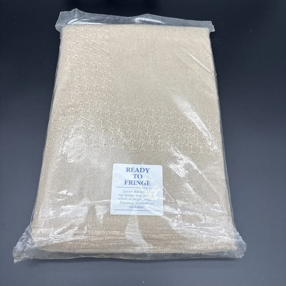 Charles Craft Lady Elizabeth Afghan 14 ct Cross Stitch Blanket Blank 48